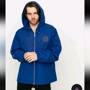 Brixton Men's Blue Windbreaker Jacket